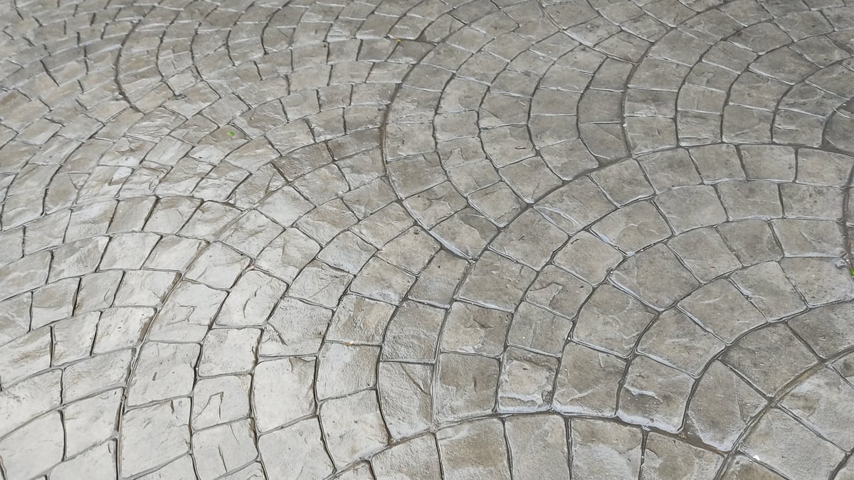 Pattern imprinted concrete surface detail
